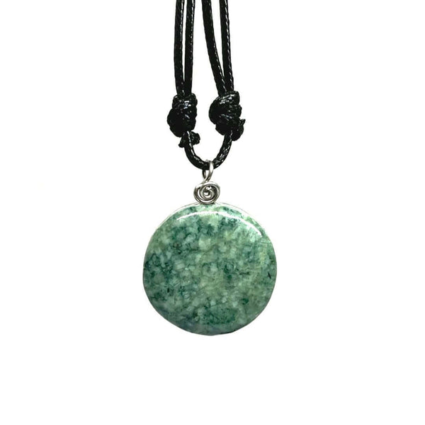 Circular Jade Pendant Necklace