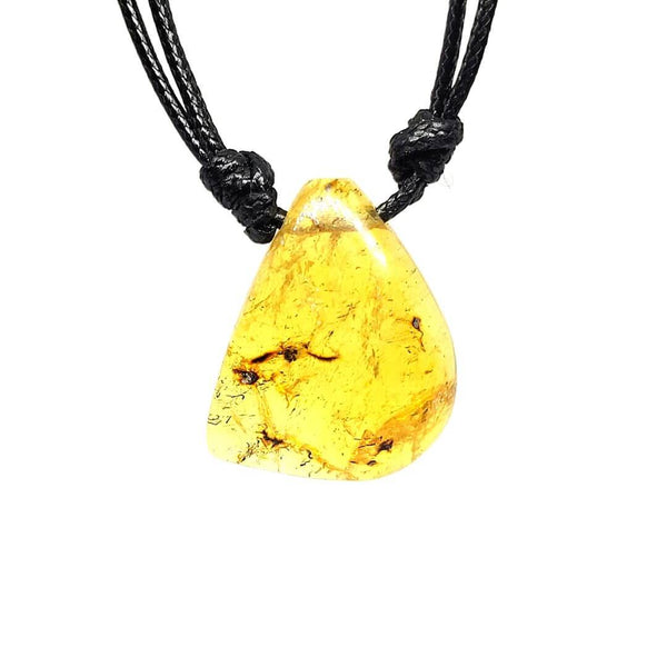 Amber Pendant Necklace in Iceberg Shape