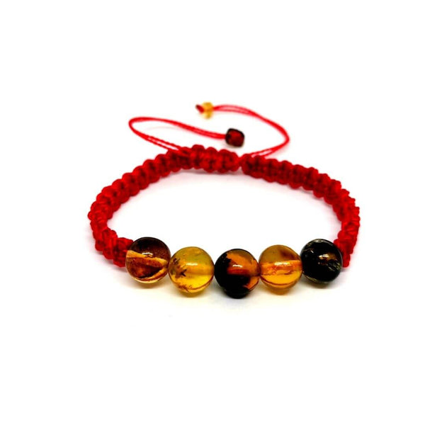 Bracelet with Chiapas Amber and 5 Spheres