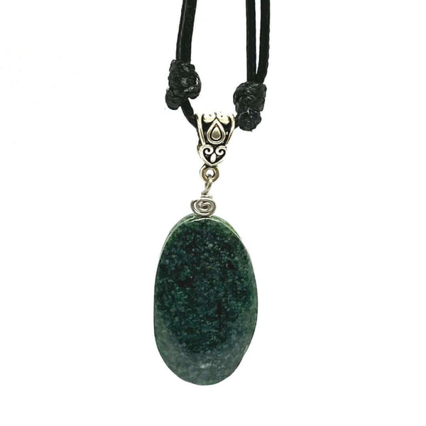 Oval Jade Pendant Necklace