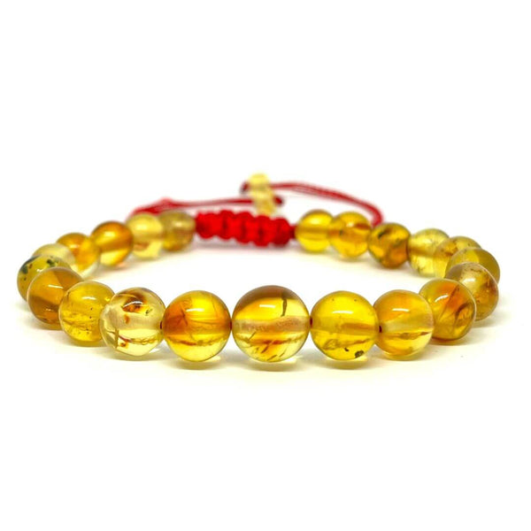 Yellow Chiapas Amber Bead Bracelet