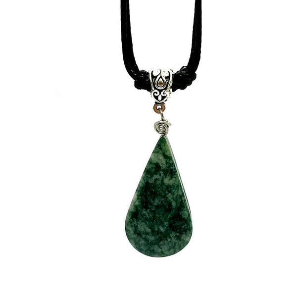 Teardrop Jade Pendant Necklace