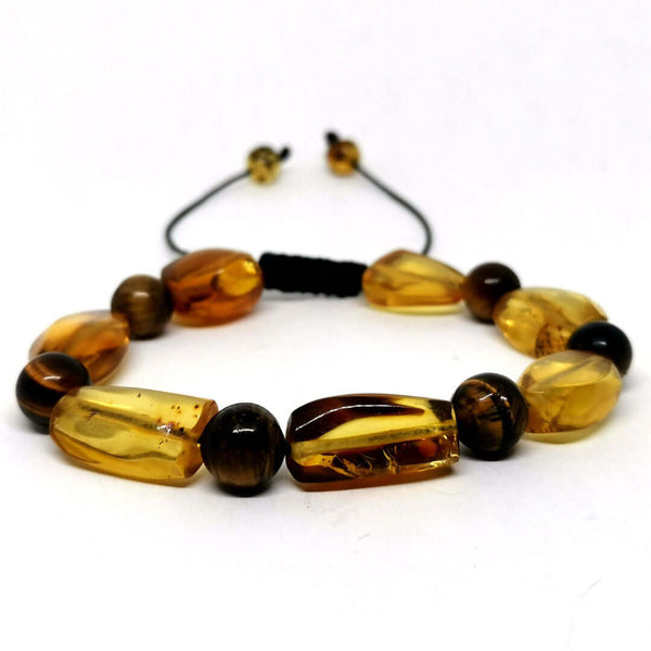 Bracelet with Chiapas Amber in Seed Shape