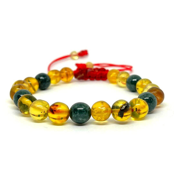 Jade and Chiapas Amber Bracelet