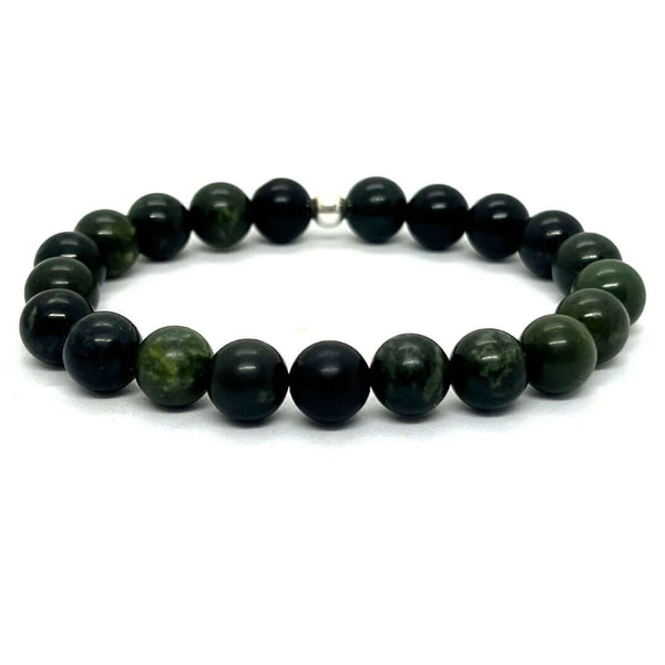 Green Black Nephrite Jade Bracelet